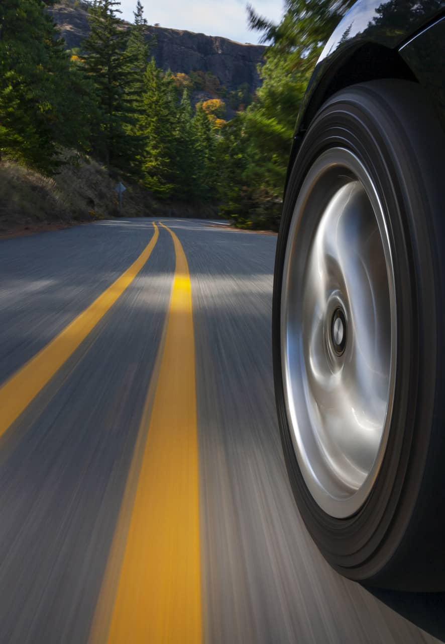 car driving on the road